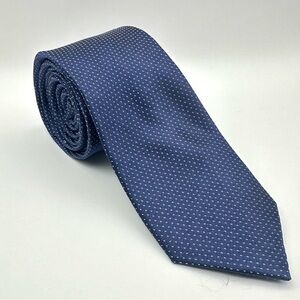 Calvin Klein Men’s Tie Blue & White Polka Dot Silk